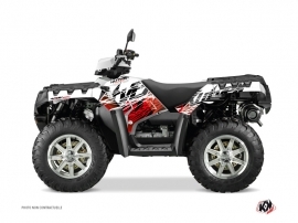 Polaris 550 Sportsman Forest ATV Eraser Graphic Kit Red White