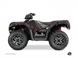 Polaris 550 Sportsman Forest ATV Camo Graphic Kit Black Red