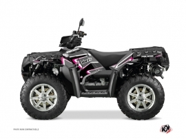 Polaris 550 Sportsman Forest ATV Vintage Graphic Kit Black Pink