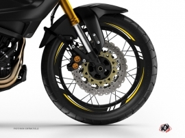 Graphic Kit Wheel decals Dirt Bike Trail Adventure Yamaha XTZ 1200 Super Tenere World Crosser Black Yellow