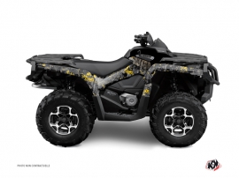 Can Am Outlander 1000 ATV Camo Graphic Kit Black Yellow