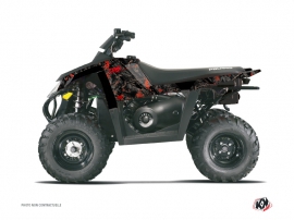 Polaris Scrambler 500 ATV Camo Graphic Kit Black Red