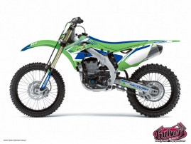 Kawasaki 125 KX Dirt Bike Chrono Graphic Kit Blue