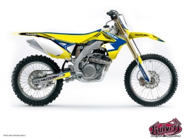 Suzuki 250 RMZ Dirt Bike Chrono Graphic Kit Blue