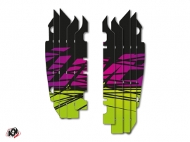 Graphic Kit Radiator guards Eraser Kawasaki 250 KXF 2013-2016 Green