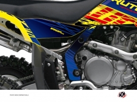 Graphic Kit Frame protection ATV Eraser Suzuki 450 LTR Blue Yellow x3