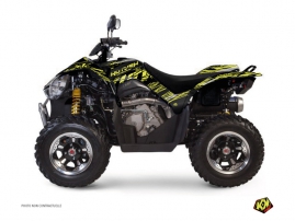 Kymco 450 MAXXER ATV Eraser Graphic Kit Neon Grey