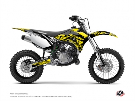 Kawasaki 85 KX Dirt Bike Eraser Fluo Graphic Kit Yellow
