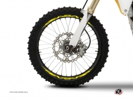 Graphic Kit Wheel decals Dirt Bike Eraser Fluo Yellow