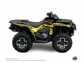 Can Am Outlander 400 MAX ATV Eraser Fluo Graphic Kit Yellow