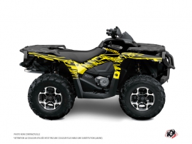 Can Am Outlander 500-650-800 XTP ATV Eraser Fluo Graphic Kit Yellow