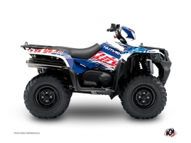 Suzuki King Quad 400 ATV Eraser Graphic Kit Blue Red