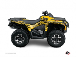 Can Am Outlander 1000 ATV Eraser Graphic Kit Yellow Black