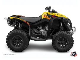 Can Am Renegade ATV Eraser Graphic Kit Yellow Red