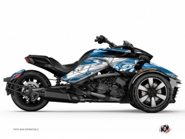 Kit Déco Hybride Eraser Can Am Spyder F3 Limited Gris Bleu