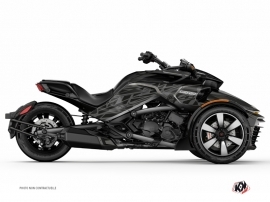 Can Am Spyder F3 Limited Roadster Eraser Graphic Kit Black Grey 