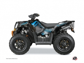 Polaris Scrambler 850-1000 XP ATV Evil Graphic Kit Grey Blue