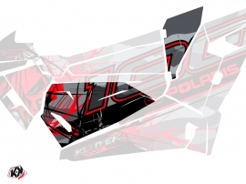 Kit Déco Portes Origine Basses Evil SSV Polaris RZR 1000 2015-2019 Gris Rouge