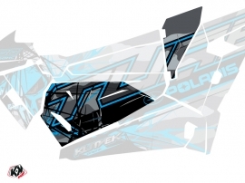 Kit Déco Portes Origine Basses Evil SSV Polaris RZR 1000 Turbo 2015-2019 Gris Bleu