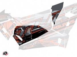 Graphic Kit Doors Origin Low Evil UTV Polaris RZR 1000 Turbo 2015-2019 Grey Orange