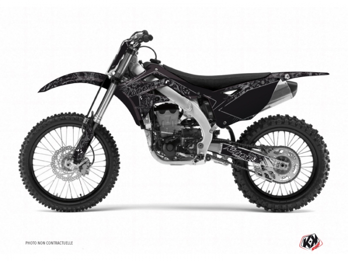 Kawasaki 125 Kx Dirt Bike Zombies Dark Graphic Kit Black Kutvek