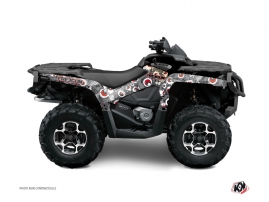 Can Am Outlander 400 MAX ATV Freegun Eyed Graphic Kit Grey Red