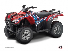 Honda Rancher 420 ATV Freegun Eyed Graphic Kit Red