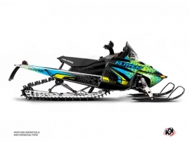 Polaris IQ RMK DRAGON Snowmobile Gage Graphic Kit Blue Yellow