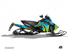 Kit Déco Motoneige Gage Arctic Cat Thundercat Bleu Jaune