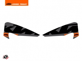 Graphic Kit Hand Guards Stickers Gravity Dirt Bike KTM EXC-EXCF Orange