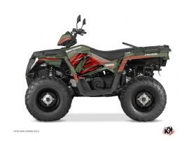 Polaris 570 Sportsman Touring ATV Jungle Graphic Kit Green Red
