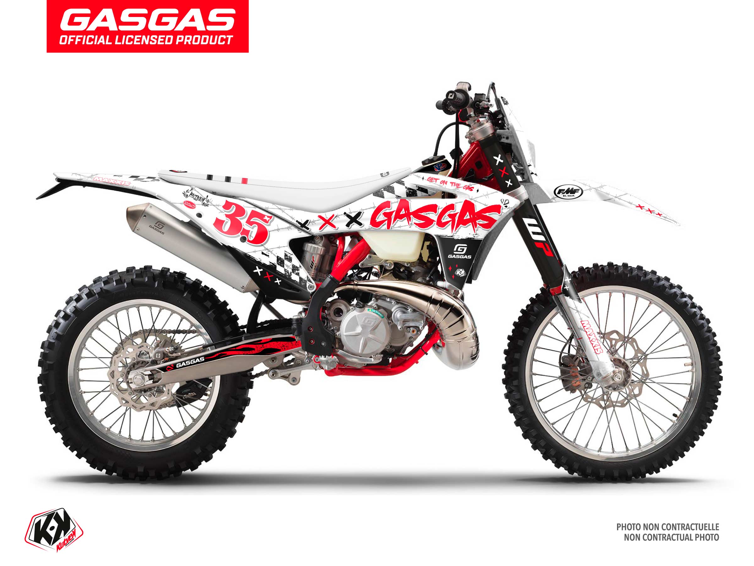 GASGAS ECF DIRT BIKE KARTEL GRAPHIC KIT WHITE