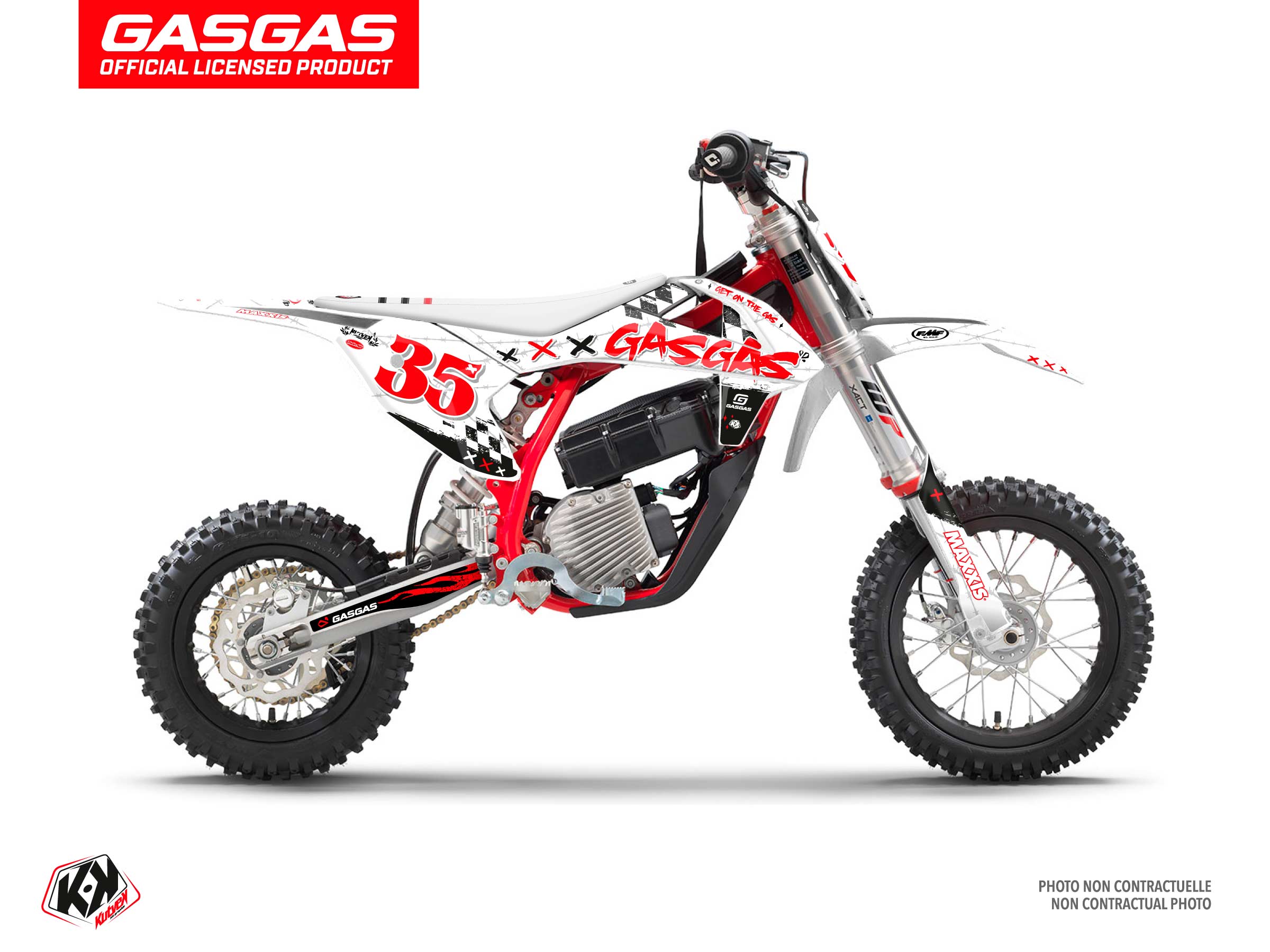 GASGAS MC-E 5 DIRT BIKE KARTEL GRAPHIC KIT WHITE