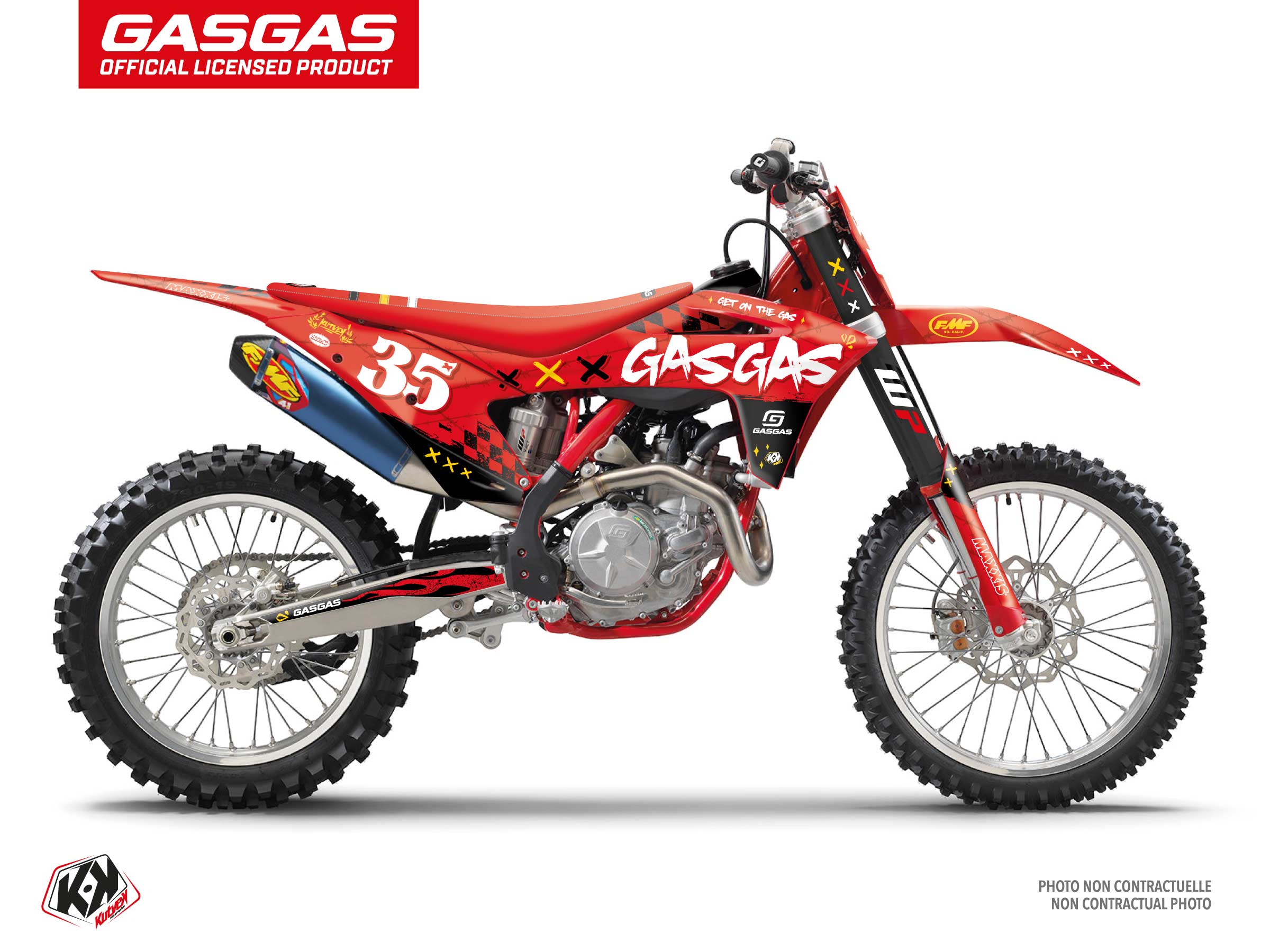 GASGAS MC 250 F DIRT BIKE KARTEL GRAPHIC KIT RED