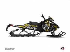 Skidoo REV XM Snowmobile Keen Graphic Kit Grey Yellow