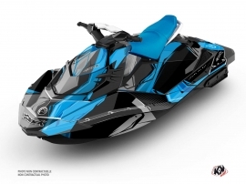 Seadoo Spark Jet-Ski Kliff Graphic Kit Blue Full