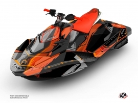 Seadoo Spark Jet-Ski Kliff Graphic Kit Orange Full