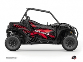 Can Am Maverick Trail With Doors UTV Kollector Graphic Kit Black Red