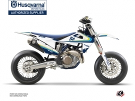 Husqvarna 450 FS Dirt Bike Legacy Graphic Kit Blue Yellow