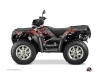 Polaris 1000 Sportsman Forest ATV Vintage Graphic Kit Black Red