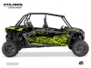 Polaris RZR Turbo S 4 doors UTV Chaser Graphic Kit Yellow