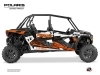 Polaris RZR S 1000 4 doors UTV Chaser Graphic Kit Orange