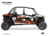 Polaris RZR XP Turbo 4 doors UTV Chaser Graphic Kit Orange