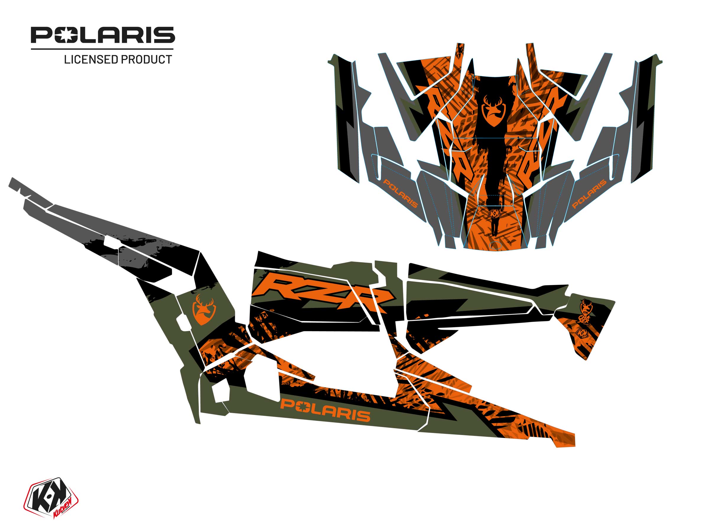 Kit Déco SSV Chaser Polaris RZR XP 1000 4 portes Orange