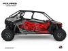 Polaris RZR PRO XP UTV 4 doors Chaser Graphic Kit Red