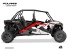 Polaris RZR S 1000 4 doors UTV Epik Graphic Kit White