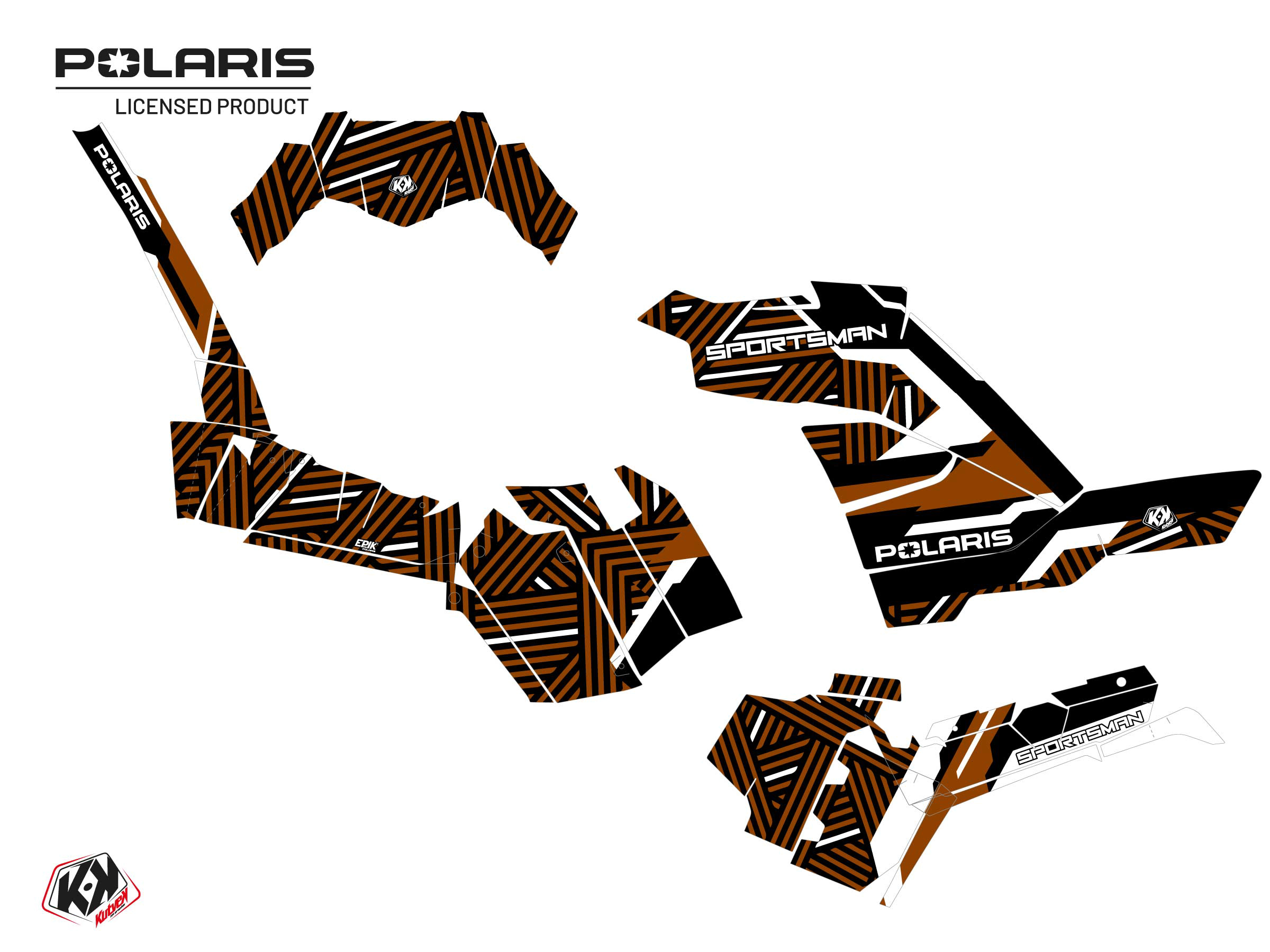 Polaris 1000 Sportsman XP S Forest ATV Epik Graphic Kit Copper