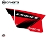 Kit Déco Portes Complètes PCZ13 CF Moto Zforce 500-550-800-1000 Rouge