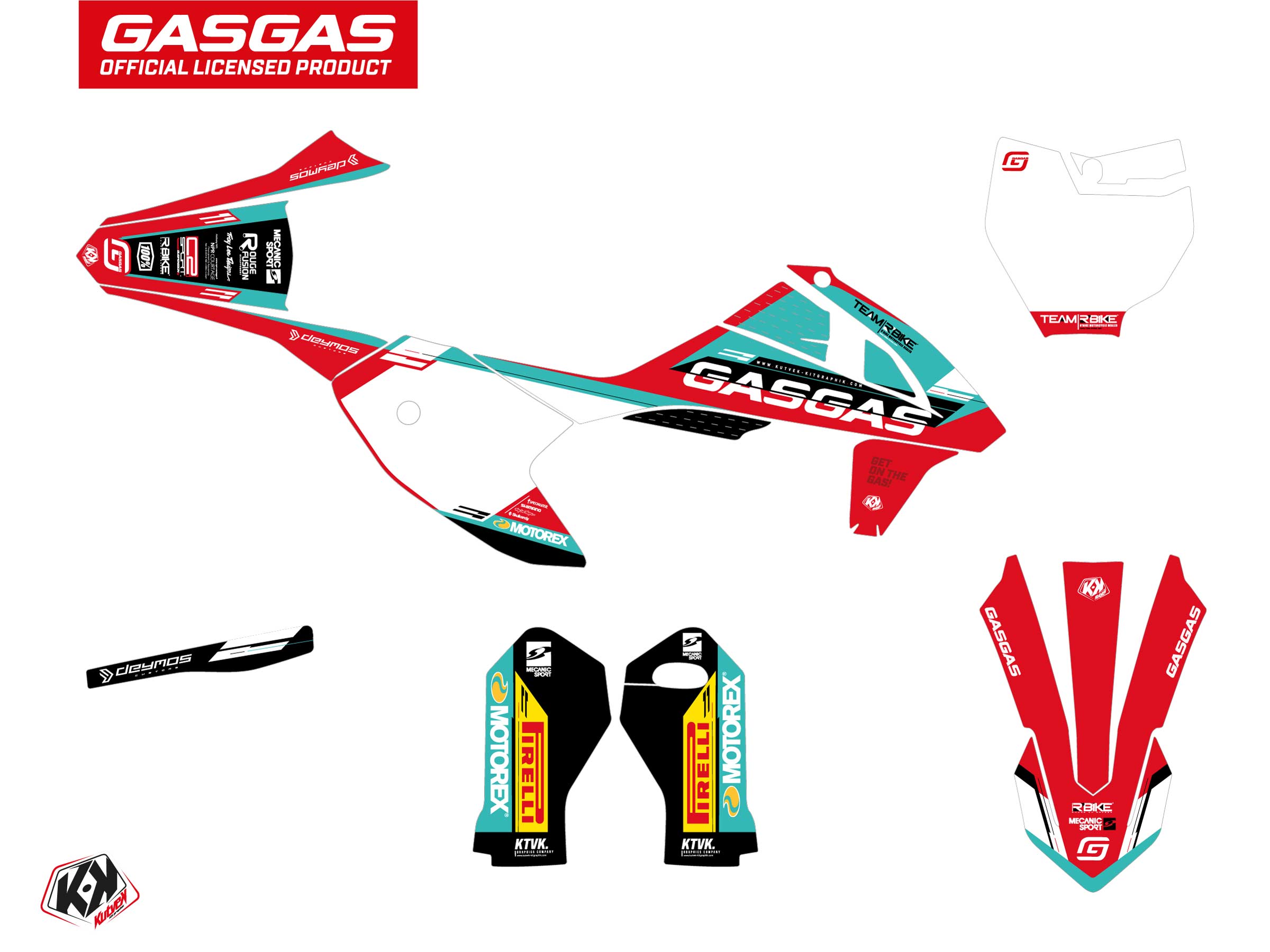 Gasgas Mc 50 Dirt Bike Replica Team Rbike K22 Graphic Kit