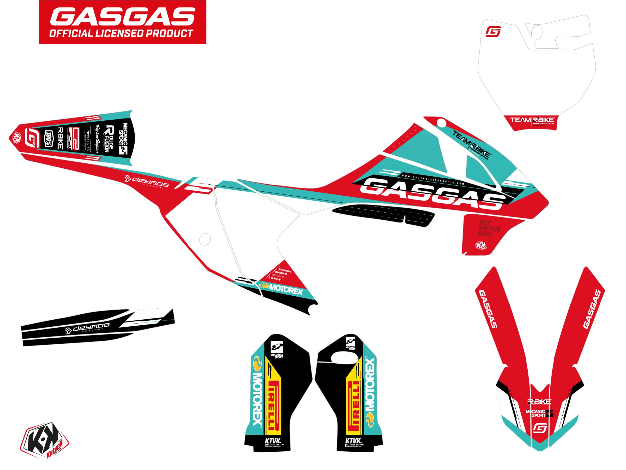Kit Déco Motocross Replica Team Rbike K22 Gasgas Mc 65